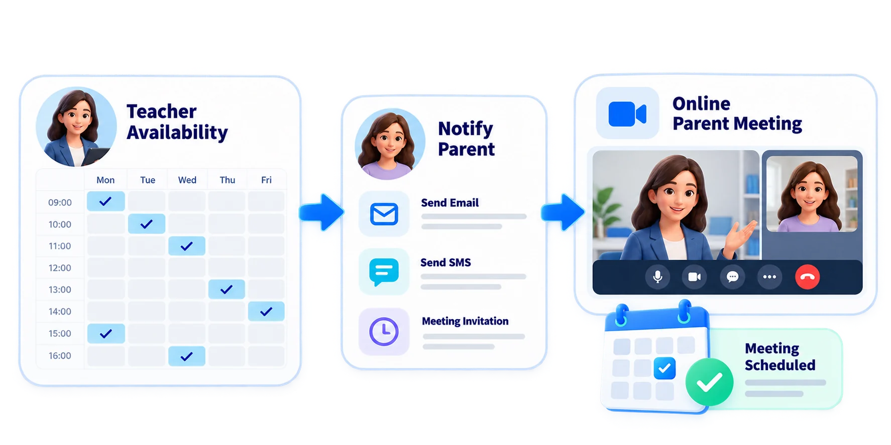 School parent meetings on one calendar