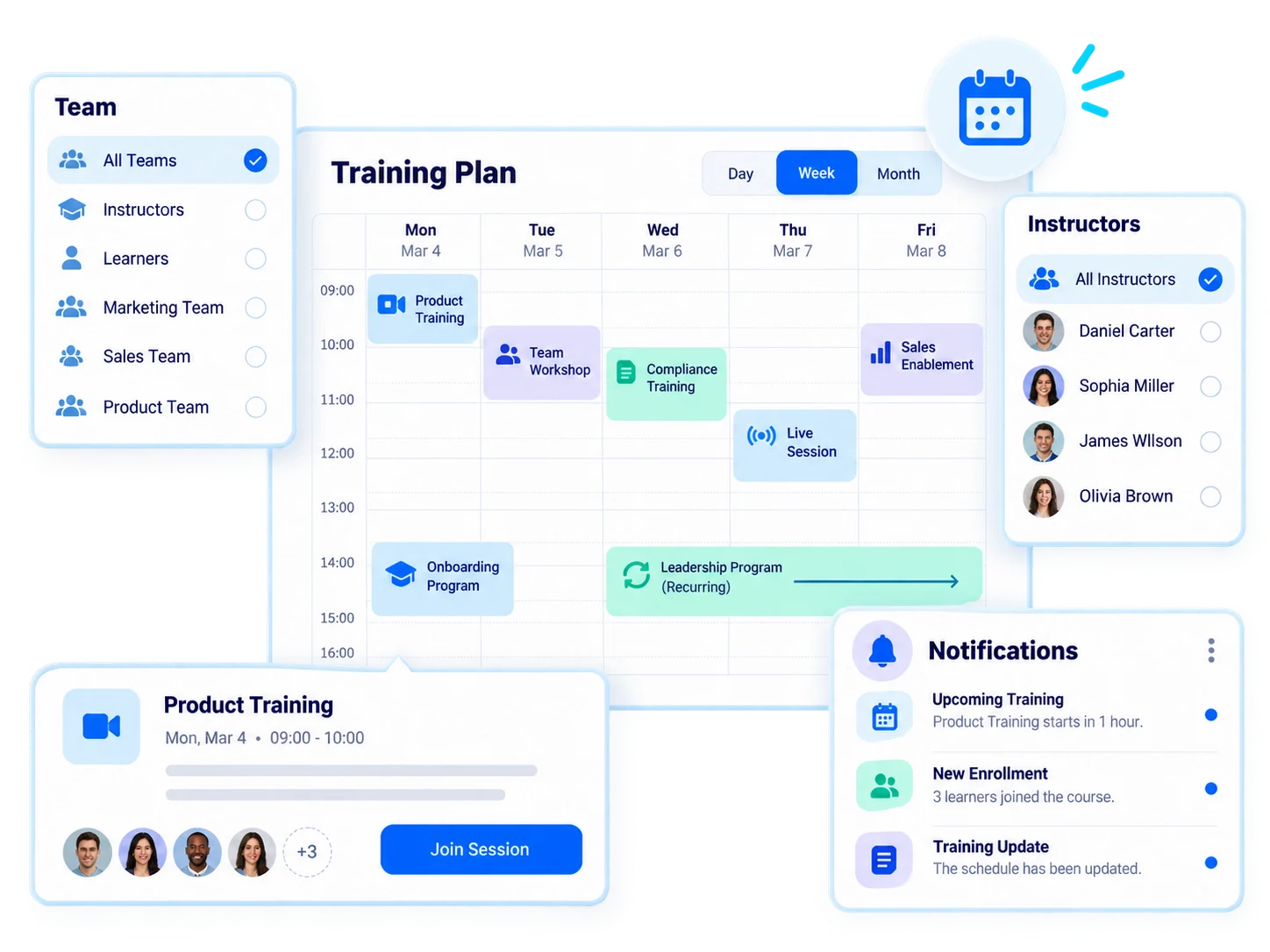 More than a calendar: one shared training plan